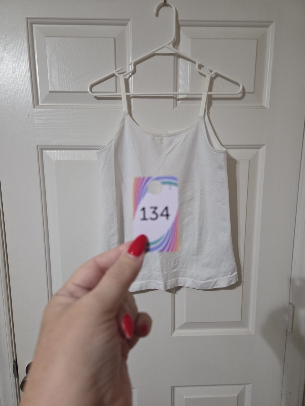 2X Shapermint White Spaghetti Strap Camisole